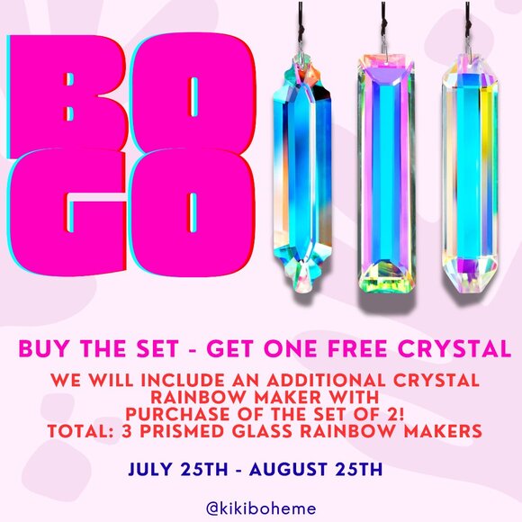 3 PCS 5" Large Crystal Suncatcher Prisms Window Light Reflecting Rainbow Makers - Picture 3 of 8